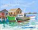 Cape May Fishing Boats, Cape May Fishing Boats Giclee paper, Original oil paintings, Stretched canvas, Paper, Note cards, New Jersey shore, giclee paper print, print, paper print, giclee print, giclee, Philadelphia, Pennsylvania, cityscape, painter, John Schmiechen, Schmiechen, historic, oil painting, painting, American impressionist, impressionist