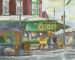 Italian Market in Winter, Original oil paintings, Stretched canvas, Paper, Note cards, Neighborhoods, South Philadelphia, giclee paper print, print, paper print, giclee print, giclee, Philadelphia, Pennsylvania, cityscape, painter, John Schmiechen, Schmiechen, historic, oil painting, painting, American impressionist, impressionist