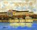 Museum Reflections, Original oil paintings, Stretched canvas, Riverfronts and Boats, Paper, Note cards, Parkway and Museum District, Philadelphia, Pennsylvania, cityscape, painter, John Schmiechen, Schmiechen, historic, oil painting, painting, American impressionist, impressionist